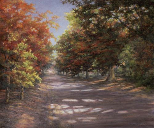 A Walk in October: Acrylic on canvas painting